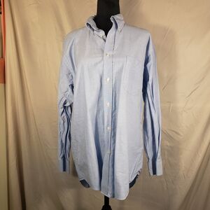Lands' End Sky Blue Men's Casual Button Down Shirt - 16 32